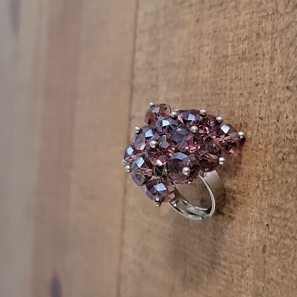 Light Purple/Pink Cluster Ring - Picture 5 of 8
